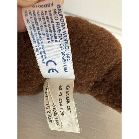 Aurora Brown Plush Seal Toy 9" Stuffed Animal Soft Polyester Filler Collectible - Picture 3 of 5